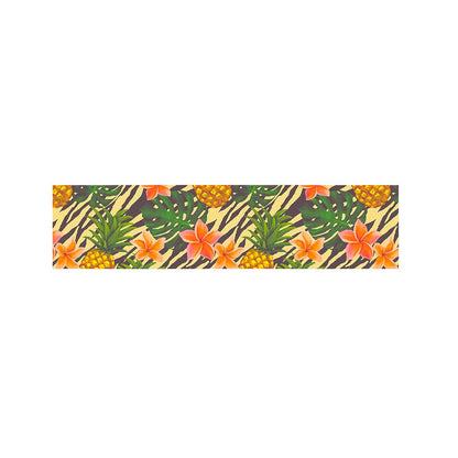 Vintage Zebra Pineapple Pattern Print Bed Runner