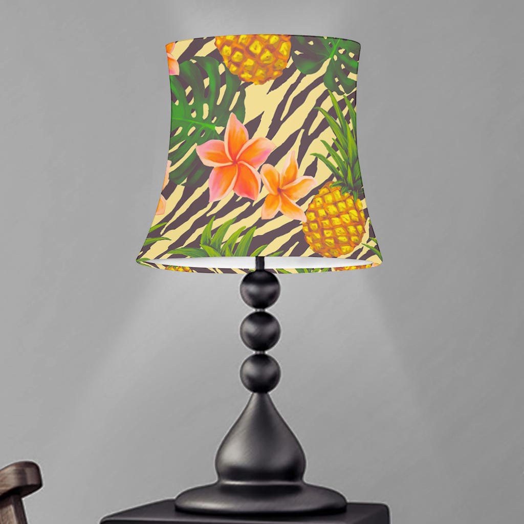 Vintage Zebra Pineapple Pattern Print Bell Lamp Shade