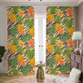 Vintage Zebra Pineapple Pattern Print Dimout Pencil Pleat Curtains