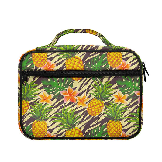 Vintage Zebra Pineapple Pattern Print Briefcase Bible Bag