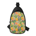 Vintage Zebra Pineapple Pattern Print Sling Bag