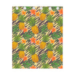 Vintage Zebra Pineapple Pattern Print Curtain