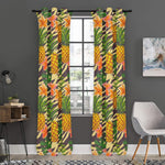 Vintage Zebra Pineapple Pattern Print Curtain