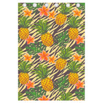 Vintage Zebra Pineapple Pattern Print Curtain