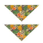 Vintage Zebra Pineapple Pattern Print Dog Bandana