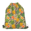 Vintage Zebra Pineapple Pattern Print Drawstring Bag