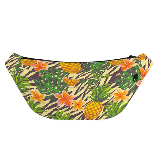 Vintage Zebra Pineapple Pattern Print Fanny Pack