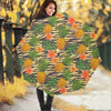 Vintage Zebra Pineapple Pattern Print Foldable Umbrella