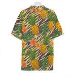 Vintage Zebra Pineapple Pattern Print Hawaiian Shirt