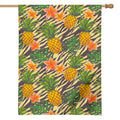 Vintage Zebra Pineapple Pattern Print House Flag
