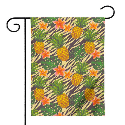 Vintage Zebra Pineapple Pattern Print House Flag