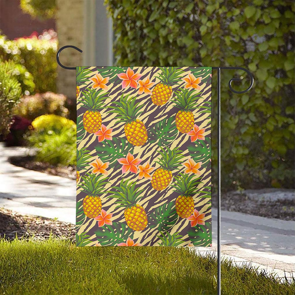Vintage Zebra Pineapple Pattern Print House Flag