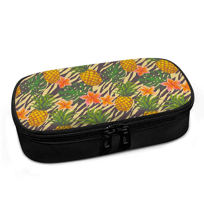 Vintage Zebra Pineapple Pattern Print Insulin Cooler Travel Case
