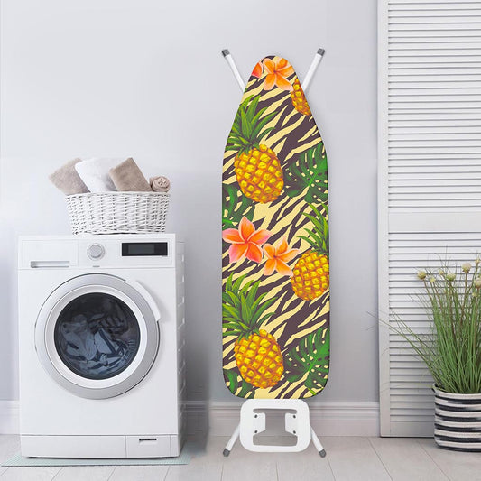 Vintage Zebra Pineapple Pattern Print Ironing Board Cover