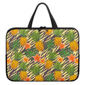 Vintage Zebra Pineapple Pattern Print Laptop Sleeve With Handle