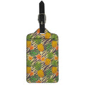 Vintage Zebra Pineapple Pattern Print Luggage Tag