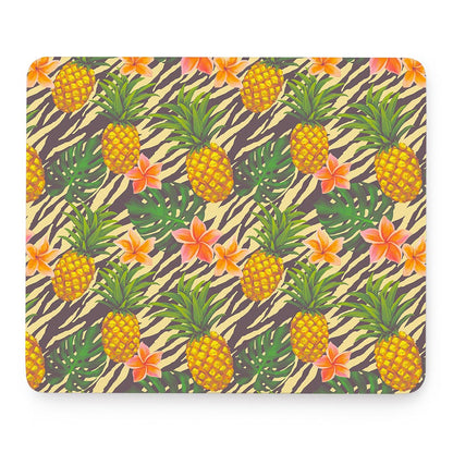 Vintage Zebra Pineapple Pattern Print Mouse Pad
