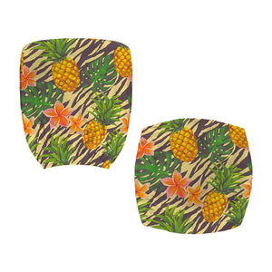 Vintage Zebra Pineapple Pattern Print Office Chair Cover