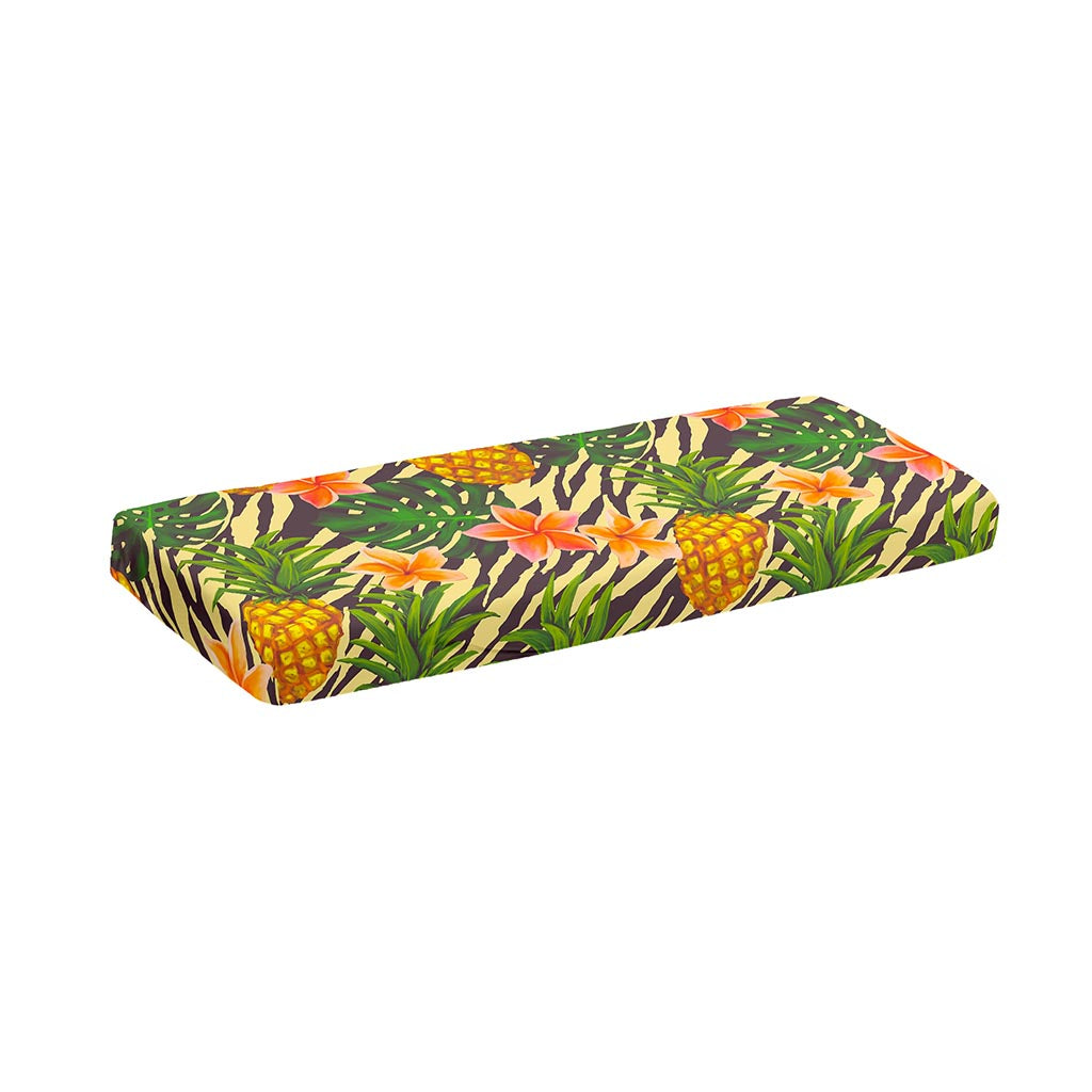 Vintage Zebra Pineapple Pattern Print Piano Keyboard Cover