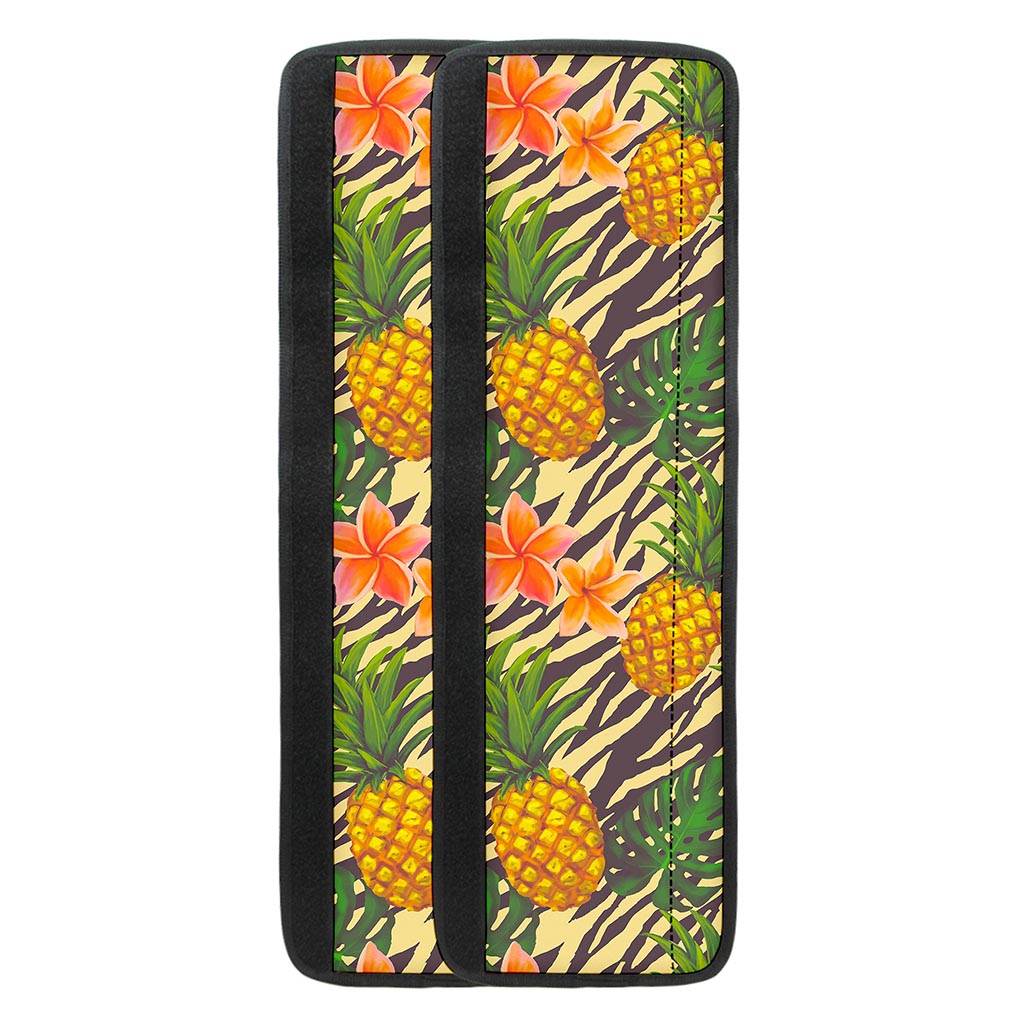 Vintage Zebra Pineapple Pattern Print Refrigerator Handle Covers