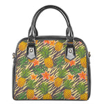 Vintage Zebra Pineapple Pattern Print Shoulder Handbag