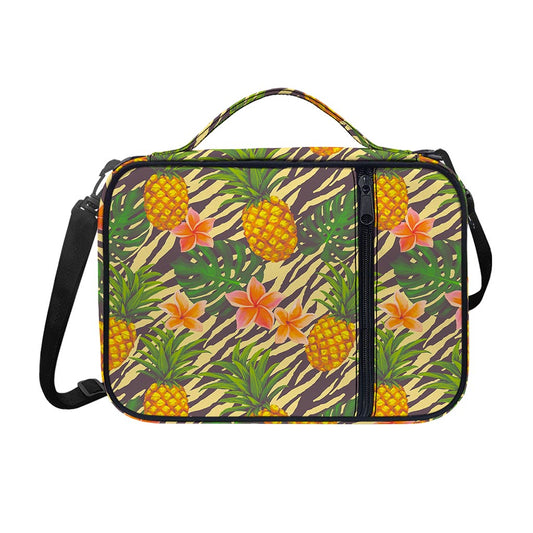 Vintage Zebra Pineapple Pattern Print Shoulder Strap Bible Bag