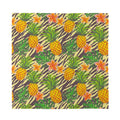 Vintage Zebra Pineapple Pattern Print Silk Bandana