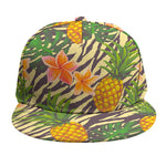 Vintage Zebra Pineapple Pattern Print Snapback Cap