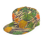 Vintage Zebra Pineapple Pattern Print Snapback Cap