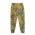 Vintage Zebra Pineapple Pattern Print Sweatpants