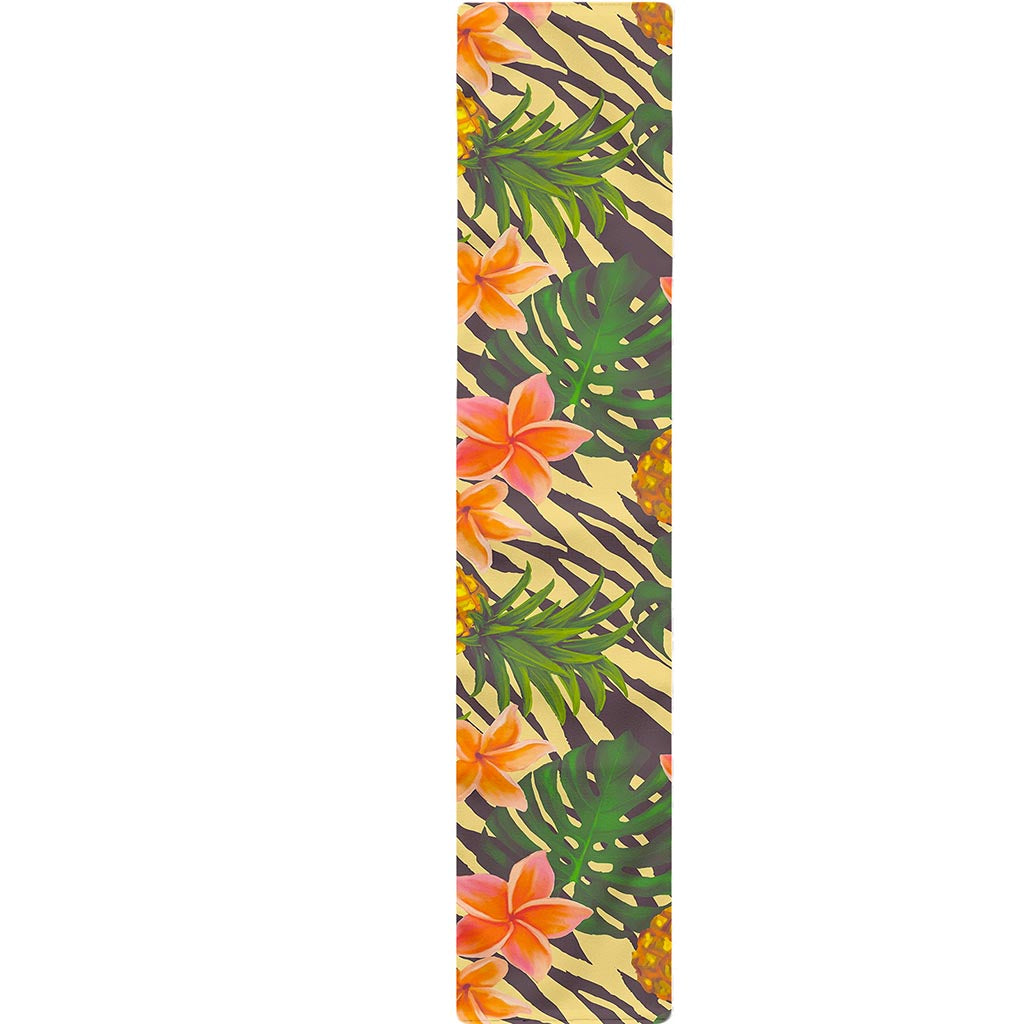 Vintage Zebra Pineapple Pattern Print Table Runner