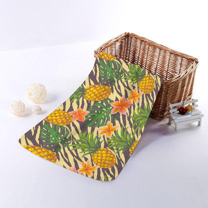 Vintage Zebra Pineapple Pattern Print Towel