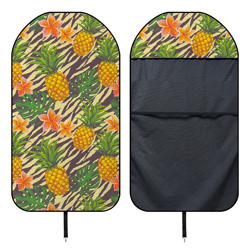 Vintage Zebra Pineapple Pattern Print Waterproof Car Seat Cover