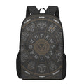 Vintage Zodiac Circle Print 17 Inch Backpack
