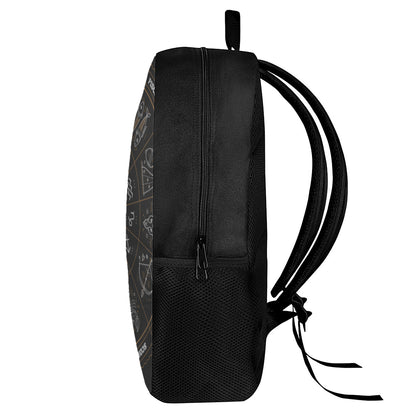 Vintage Zodiac Circle Print 17 Inch Backpack
