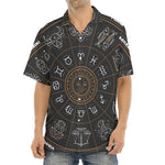 Vintage Zodiac Circle Print Aloha Shirt