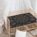 Vintage Zodiac Circle Print Baby Crib Sheet