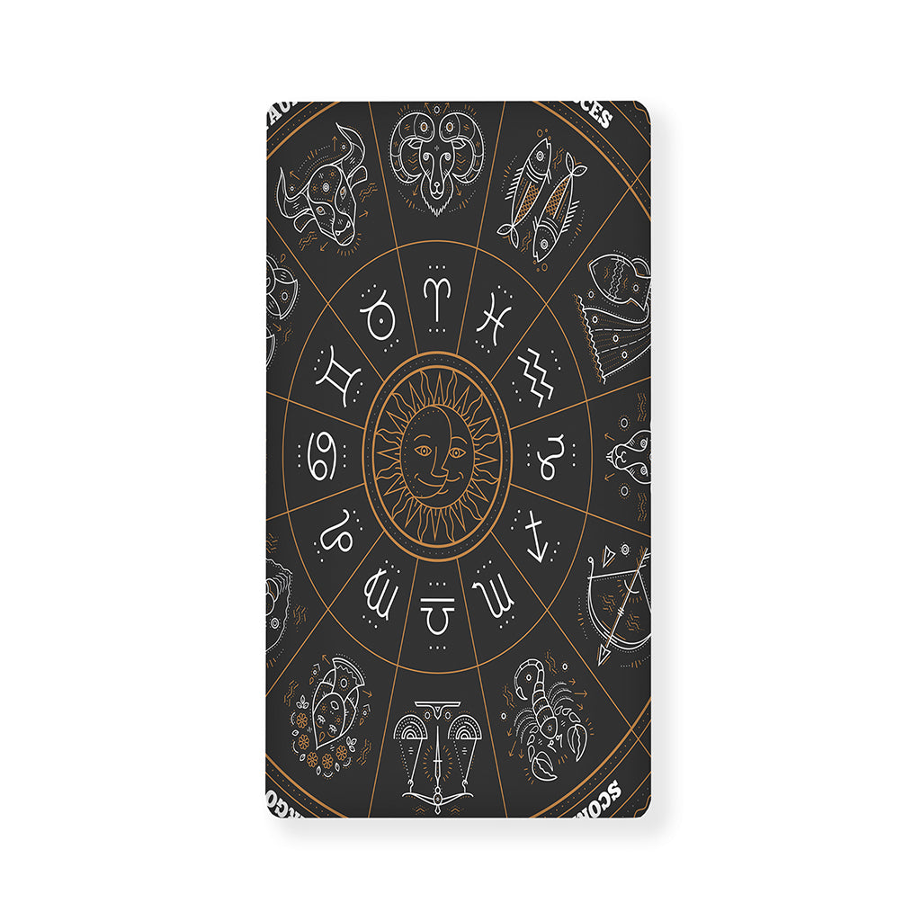 Vintage Zodiac Circle Print Baby Crib Sheet
