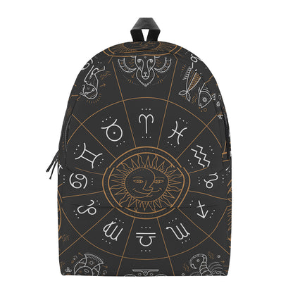 Vintage Zodiac Circle Print Backpack