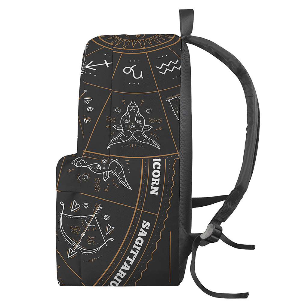 Vintage Zodiac Circle Print Backpack