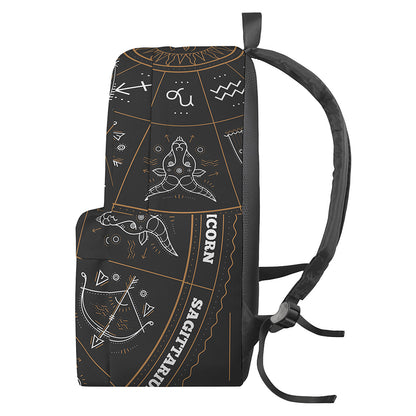 Vintage Zodiac Circle Print Backpack
