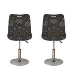 Vintage Zodiac Circle Print Bar Stool Covers