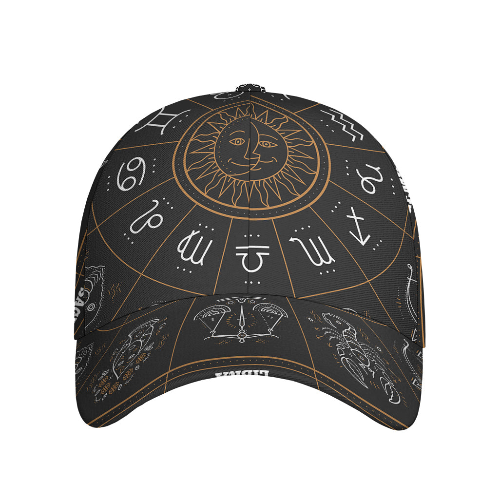 Vintage Zodiac Circle Print Baseball Cap