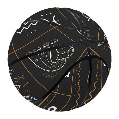 Vintage Zodiac Circle Print Basketball