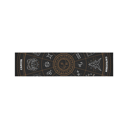 Vintage Zodiac Circle Print Bed Runner