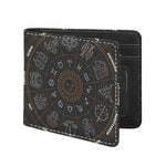 Vintage Zodiac Circle Print Bifold Wallet