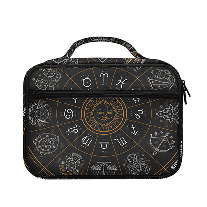 Vintage Zodiac Circle Print Briefcase Bible Bag