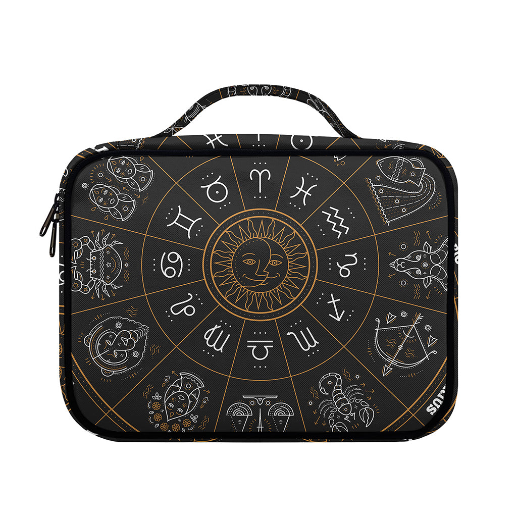 Vintage Zodiac Circle Print Briefcase Bible Bag