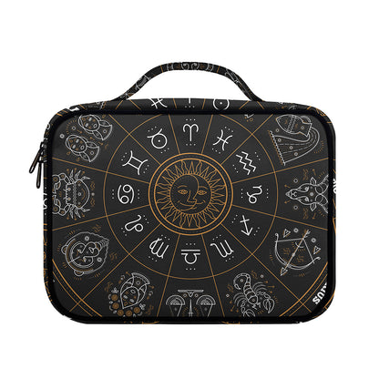 Vintage Zodiac Circle Print Briefcase Bible Bag