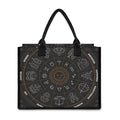 Vintage Zodiac Circle Print Canvas Tote Bag